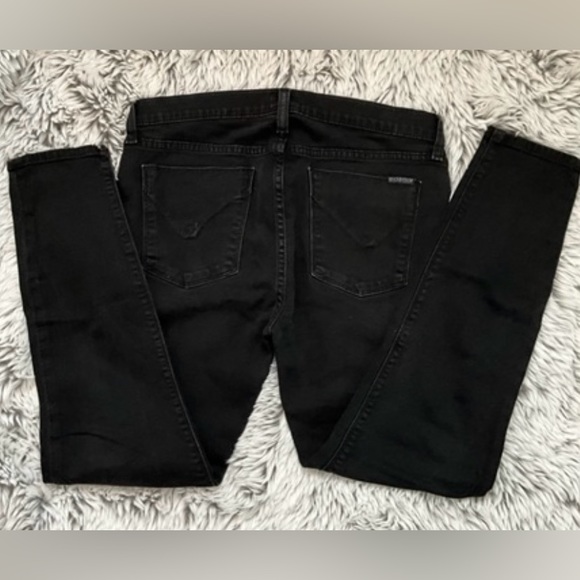 HUDSON KRISTA SUPER SKINNY CROP JEANS SZ 29 WASHED BLACK LIKE NEW - Picture 7 of 15